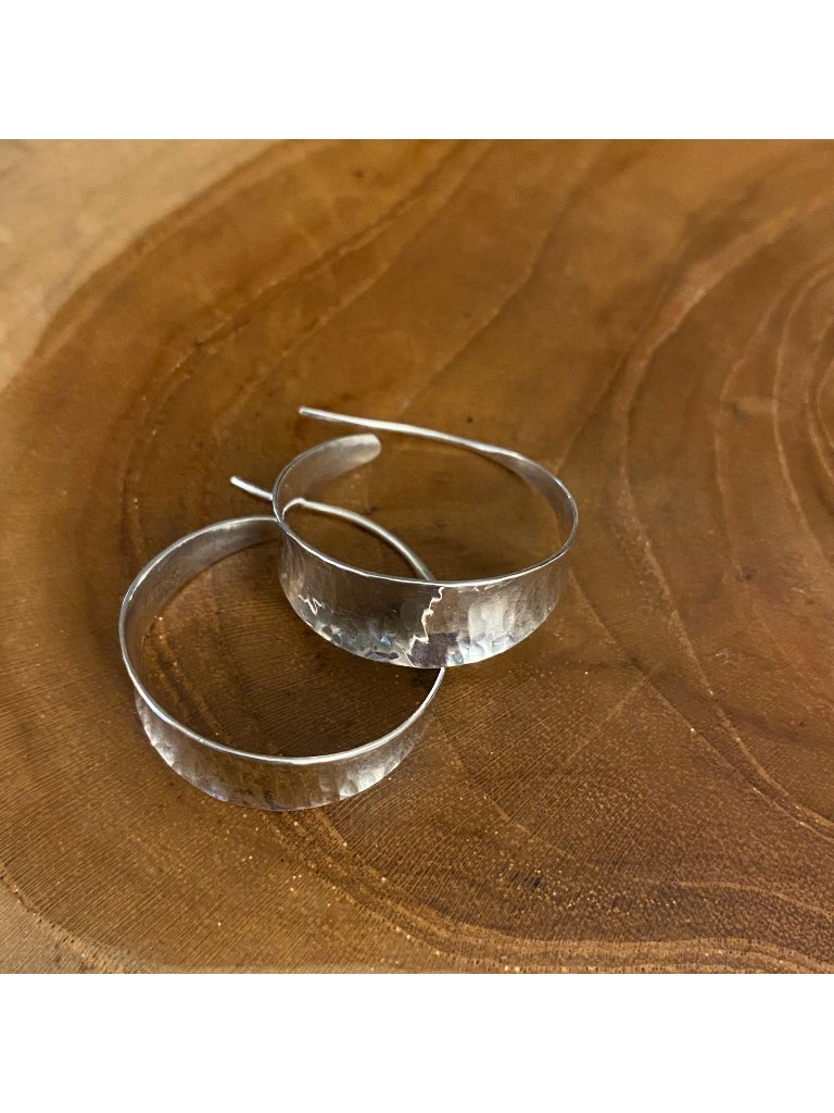 Retired James Avery Valle Hoop Earrings, Sterling Silver